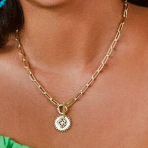 Kendra Scott Brielle Convertible Medallion Chain Gold Necklace